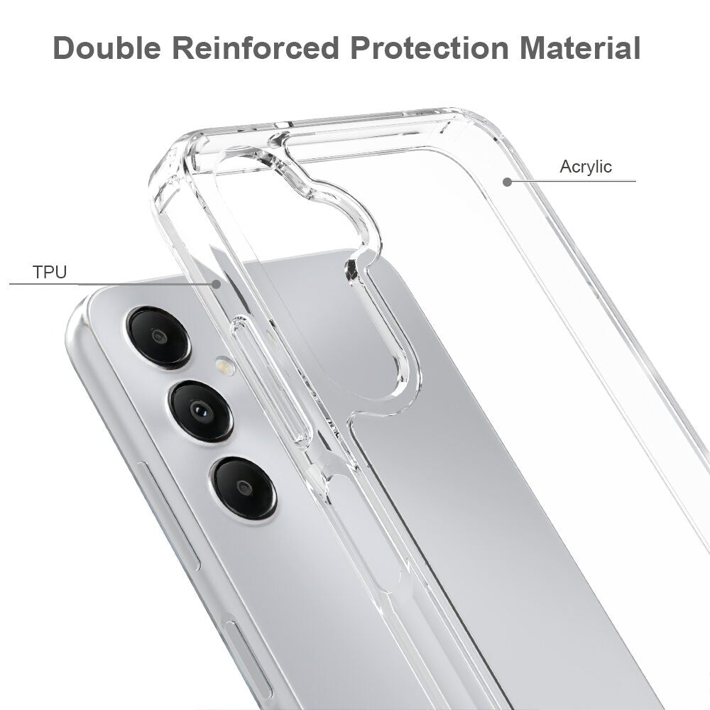Acrylic and TPU Scratchproof Case for Samsung Galaxy A05s - Transparent