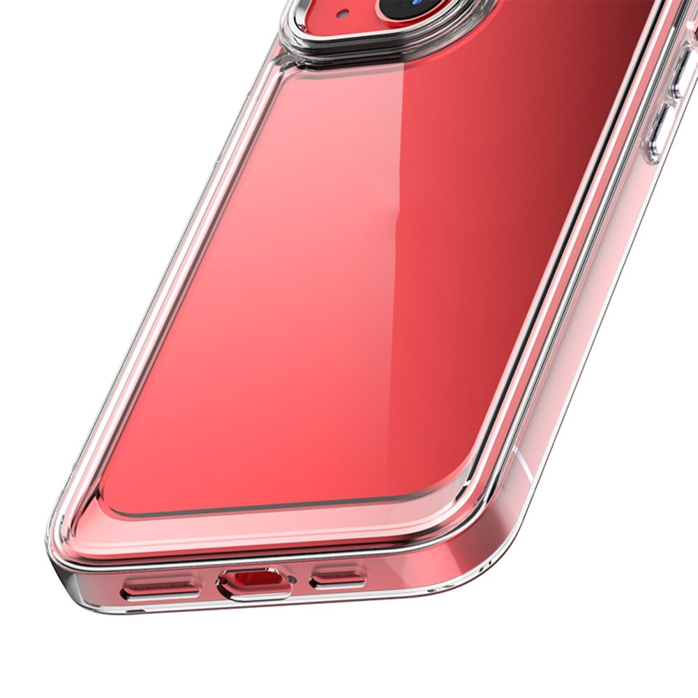 Acrylic and TPU Shockproof Back Case for iPhone 15 Plus - Transparent