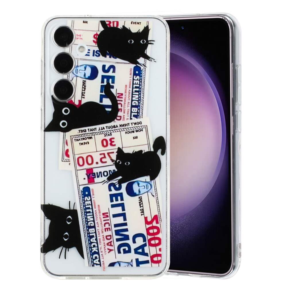 Black Cat Pattern TPU Case for Samsung Galaxy A54 5G