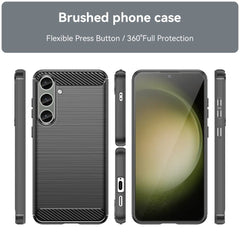 Brushed Texture TPU Case for Samsung Galaxy S24 Plus 5G - Black