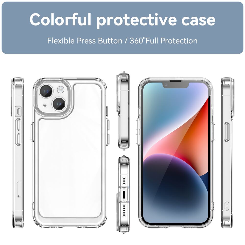 Candy Series TPU Back Case for iPhone 15 Plus - Transparent
