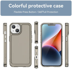 Candy Series TPU Back Case for iPhone 15 - Transparent Grey