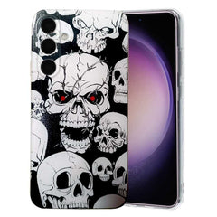 Colored Drawing Pattern TPU Case for Samsung Galaxy A15 - Skull