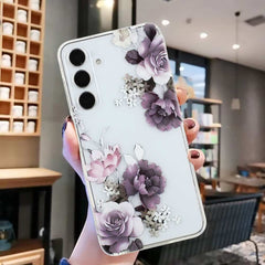 Colorful Painting Pattern Case for Samsung Galaxy A25 5G - Peony