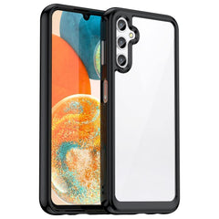 Colorful Series Acrylic + TPU Case for Samsung Galaxy A14 4G - Black