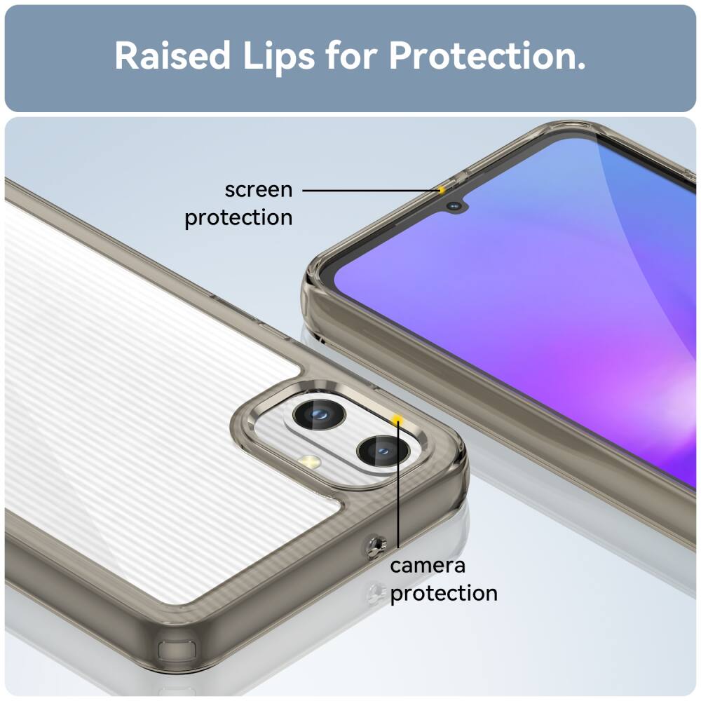 Colorful Series TPU Case for Samsung Galaxy A05 - Transparent Grey