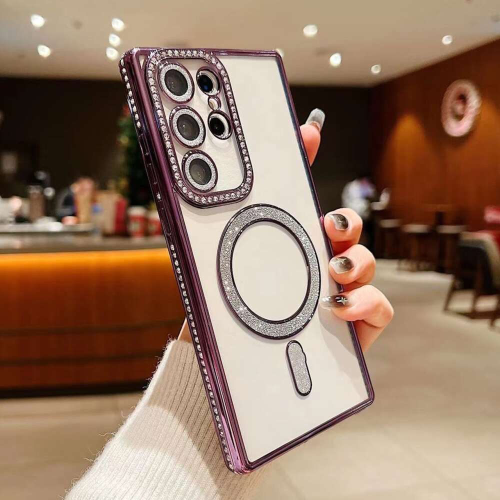 Diamond Gradient Plated Case For Samsung Galaxy S24 Ultra 5G - Purple