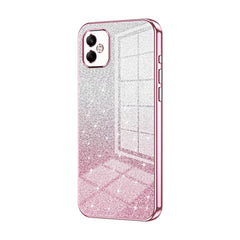 Electroplated Glitter TPU Case For Samsung Galaxy A05 - Pink