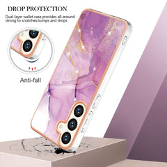 Marble Dual-side IMD Case For Samsung Galaxy S24 5G - Purple