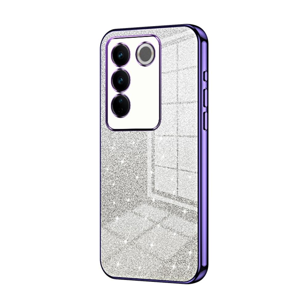 Protective Shockproof Glitter Case For Vivo V27 Pro - Purple