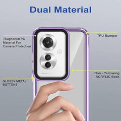 Protective Shockproof Case For Oppo F25 PRO 5G - Transparent Purple
