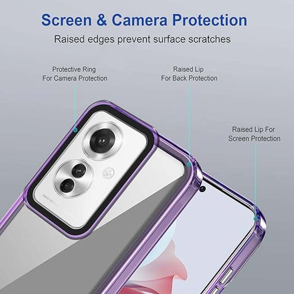 Protective Shockproof Case For Oppo F25 PRO 5G - Transparent Purple