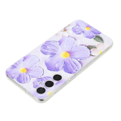 Shockproof TPU Case for Samsung Galaxy A25 5G - Purple Flowers