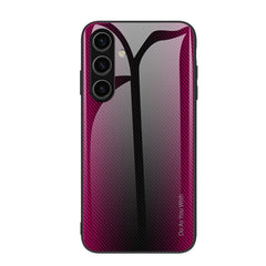 Texture Gradient Case For Samsung Galaxy S24 5G - Rose Red