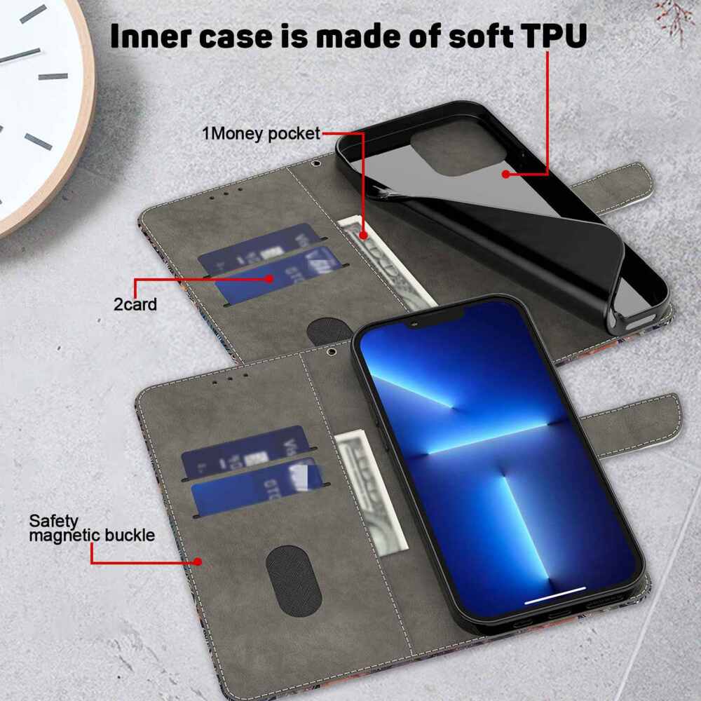 Two Branches Design Wallet Case for Xiaomi 13 Pro