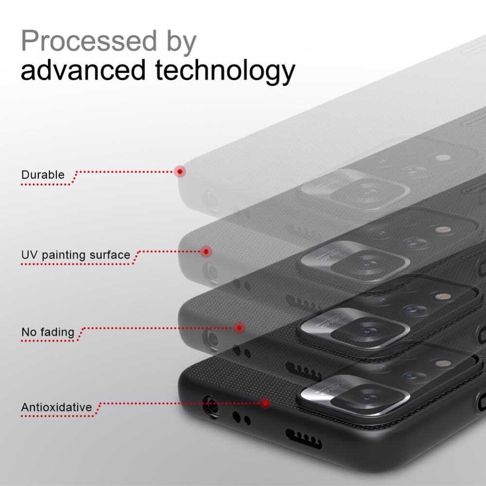 NILLKIN Frosted Concave-convex Case for Xiaomi Redmi Note 11 Pro Plus - Black